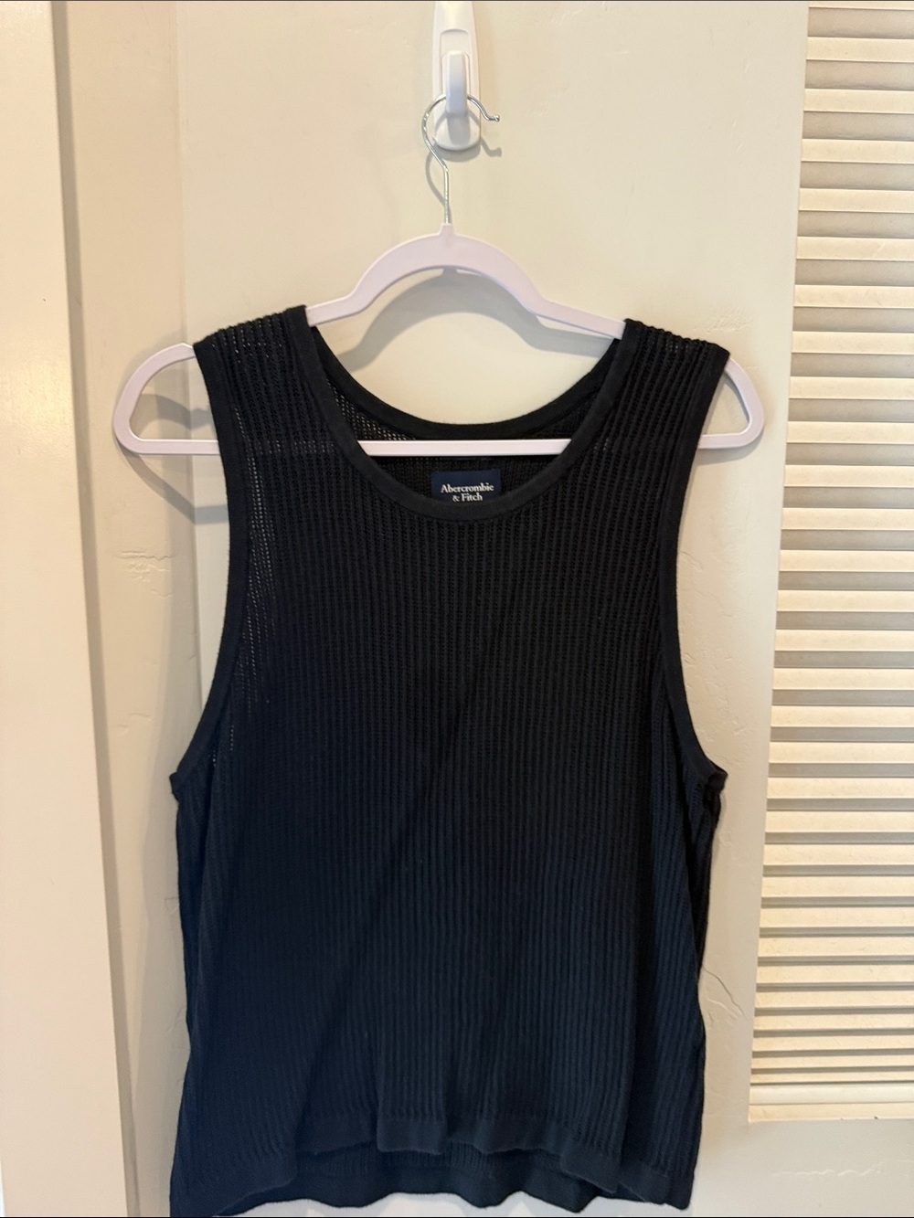 Abercrombie & Fitch Black Ribbed Scoop Tank